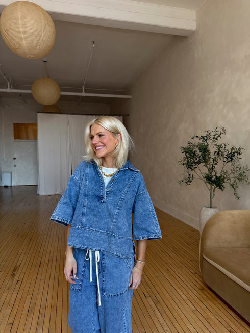 Harlow Denim Top